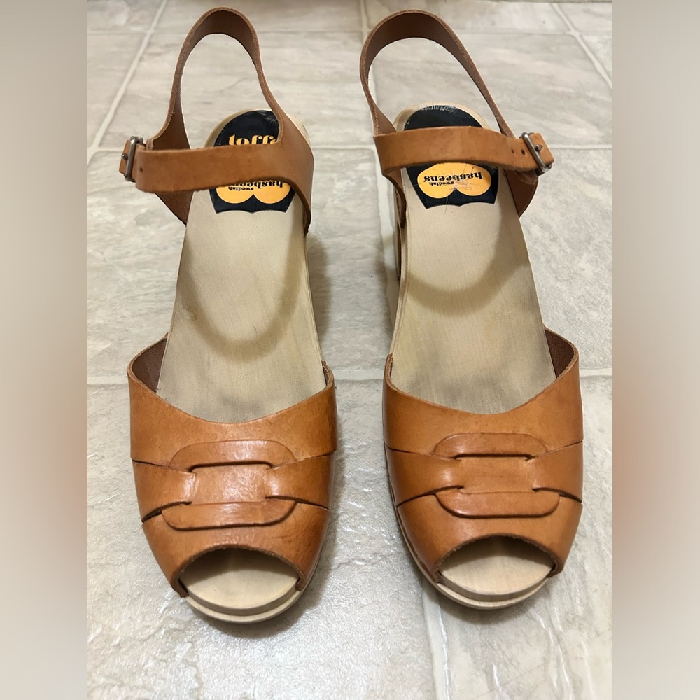 Swedish Hasbeens Sandal Block Heel